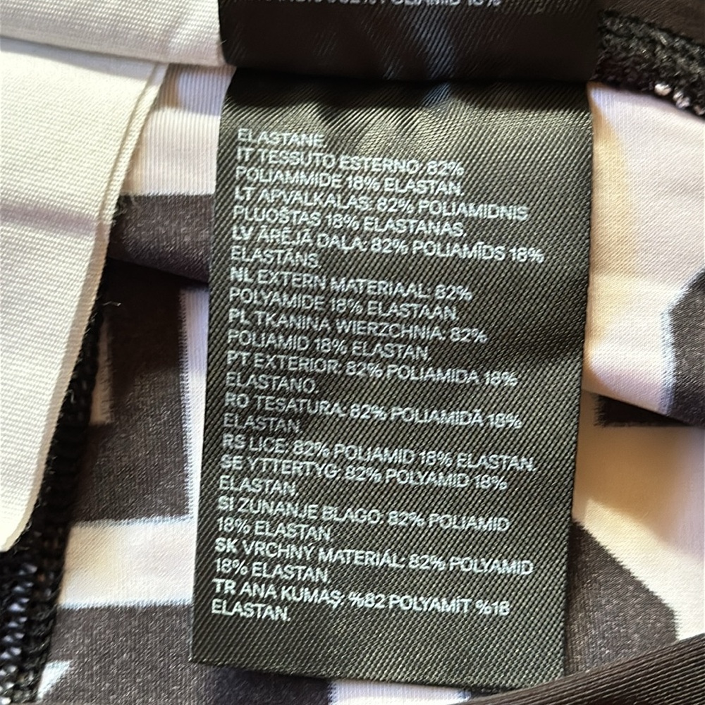 Richard Allen H&M LGeometric Pattern leggings cream black - Picture 4 of 5